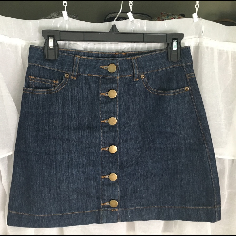 Forever21 denim jean skirt blue jean